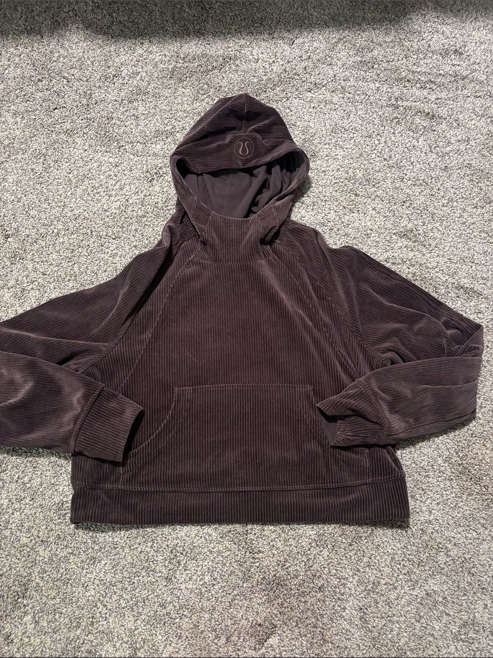 Lululemon Scuba Oversized Hoodie *Velvet Cord Espresso size M/L
